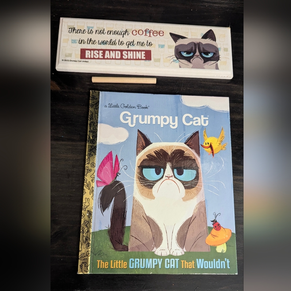 Grumpy Cat book and decor bundle